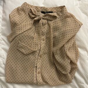 SEMI-SHEER DOTTED BLOUSE
